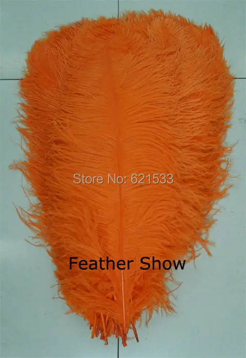 New!10PCS  Quality Natural OSTRICH FEATHERS 24-26inches 60-65CM Orange colour for wedding