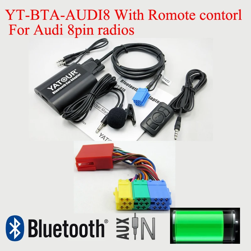 Yatour Bluetooth MP3 Phone hands free adapter with Remote control for Audi 20pin radios