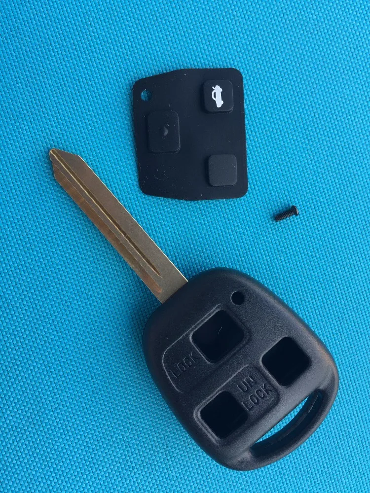 For Toyota Yaris Carina Avensis ETC. 3 Button Remote Key Case Shell Toy47 Uncut Blade No Logo Car Accessories Auto Parts Cheaper