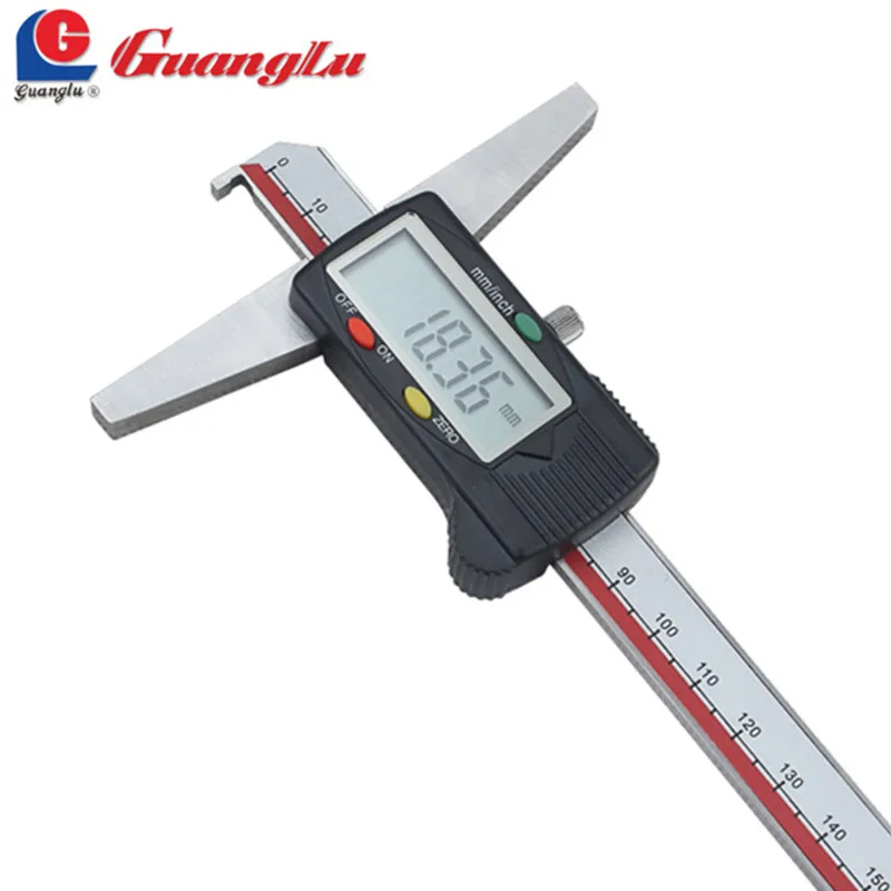 

GUANGLU Digital Caliper Depth 0-150mm Single Hook Stainless Steel Vernier Calipers Electronic Measurement Instruments