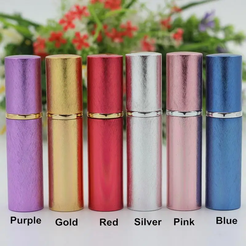 

50pcs/Lot Pump New 10ml Anodized Aluminum Glass Perfume Bottle Liquid Atomizer Spray Travel Parfume Container Empty Scent Bottle