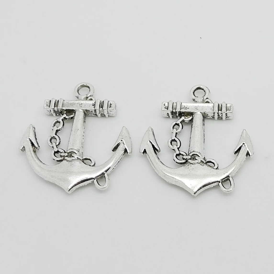 4PCS 27X30MM Vintage Anchor Charms For Necklace Bracelet Earring Keychain Alloy DIY Jewelry Making Accessories Wholesale