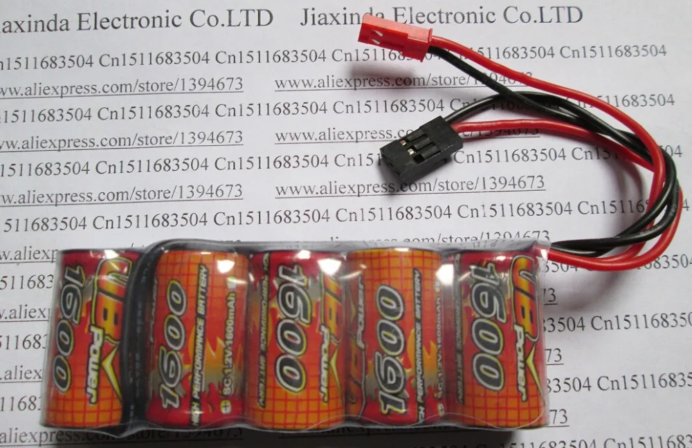 Bateria recarregável ni-mh power, 6v, 2/3a, 1600mah, 2/3a, recarregável, trapezoidal, receptor de gasolina, pacote de baterias de carregamento com tomada