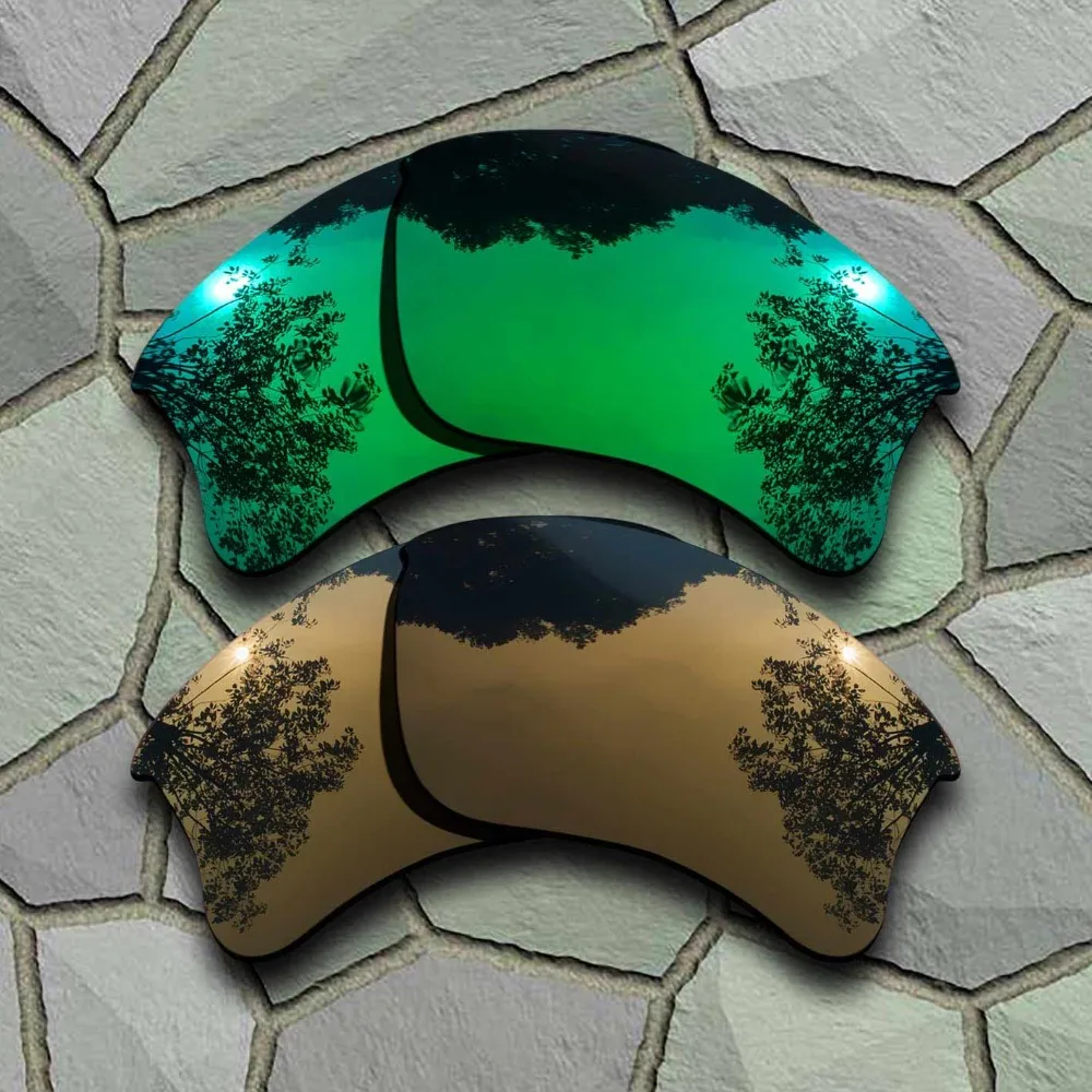 

Jade Green&Bronze Copper Sunglasses Polarized Replacement Lenses for Oakley Flak Jacket XLJ