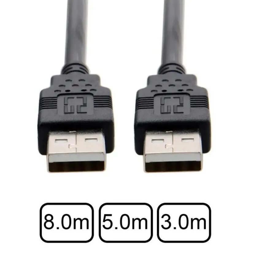 USB Type-A Male to USB 2.0 Male Data Cable 3M 5M 8M for Hard Disk Scanner Printer - Durable Data Sync Cord