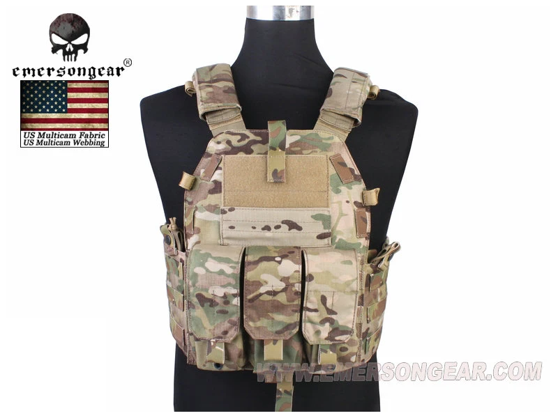 Emersongear-Molle Tactical Vest, Airsoft Combat, 094K, M4 Pouch Vest, Multicam EM7356