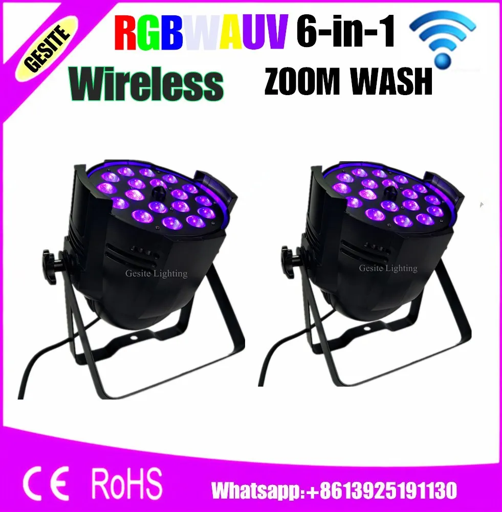 

2pcs/lot Zoom Par Light 18*18W RGBWAUV Can Be Controlled Led Beam Wash