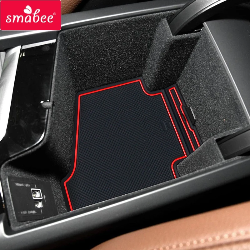 Smabee Car Anti-Slip Gate Slot Mat for VOLVO XC60 2018 2019 2020 Interior Accessories Cup Holder Non-Slip Mats Coaster Door Pad