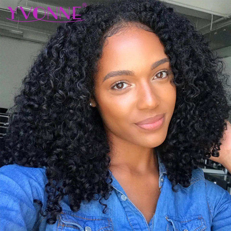 YVONNE Malaysian Curly 3C 4A Clip In Human Hair Extensions Virgin Hair Natural Color 7 Pieces 120g/set