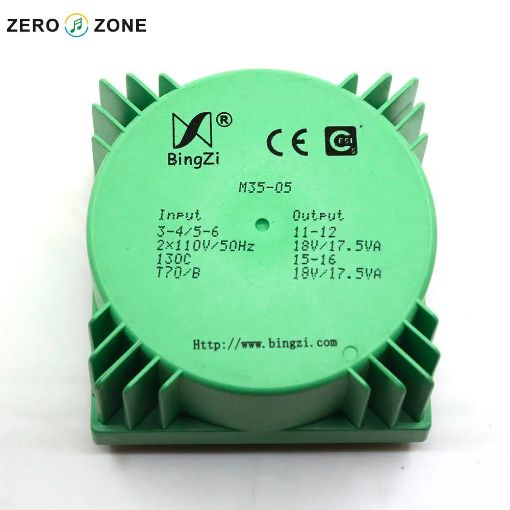 

GZLOZONE 35W Green Cube Sealed Transformer Double 18V Double 110V Transformer For Amp