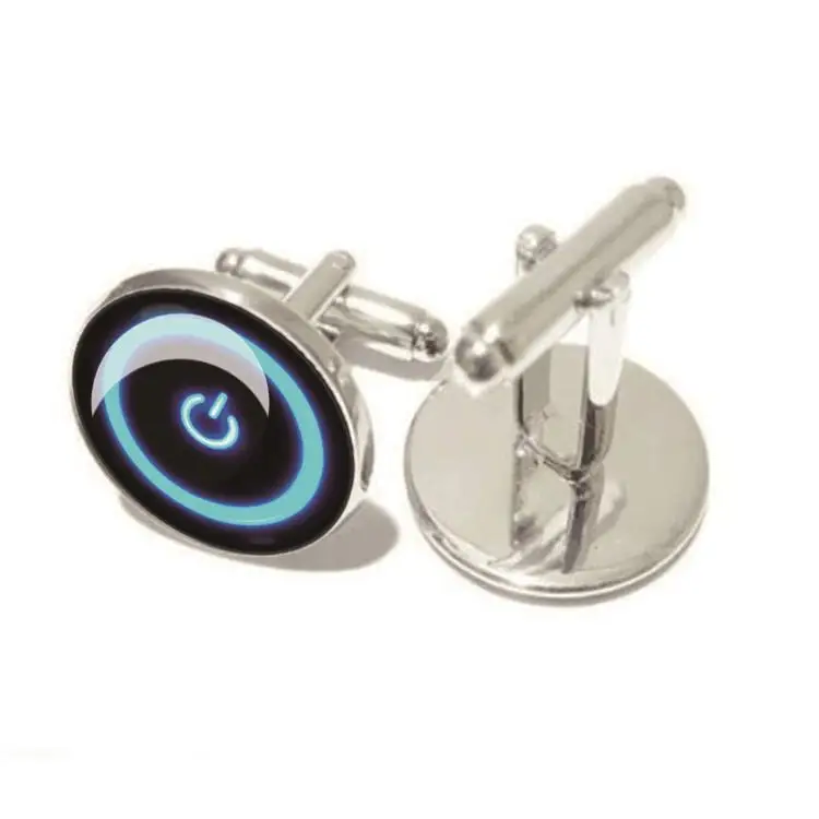 2017 biżuteria rzemieślnicza spinki do mankietów koszula dla mężczyzn spinki do mankietów spinki do mankietów z ślubu szkła wysokiej jakości On Off spinki do mankietów