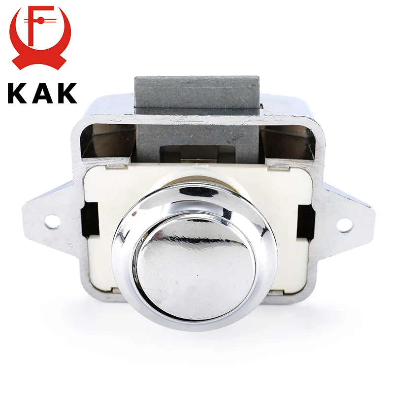 KAK Camper Car Push Lock Diameter 26mm RV Caravan Boat Motor Home Cabinet Drawer Latch Button Locks For Furniture Hardware