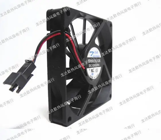 The original 80*80*15 TX8025L12S 12V inverter world 8 cm 0.09A two line terminal