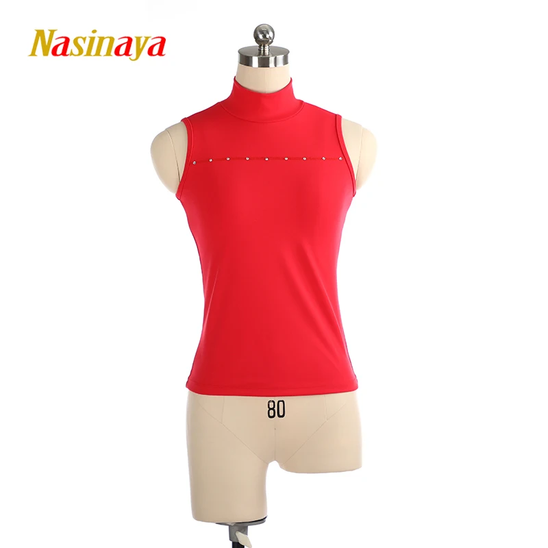 Customized Figure Skating Underwaist T Shirt Tops For Girl Women Dynamic Exercise Blank Plain Nylon Spandex Breathable Gym