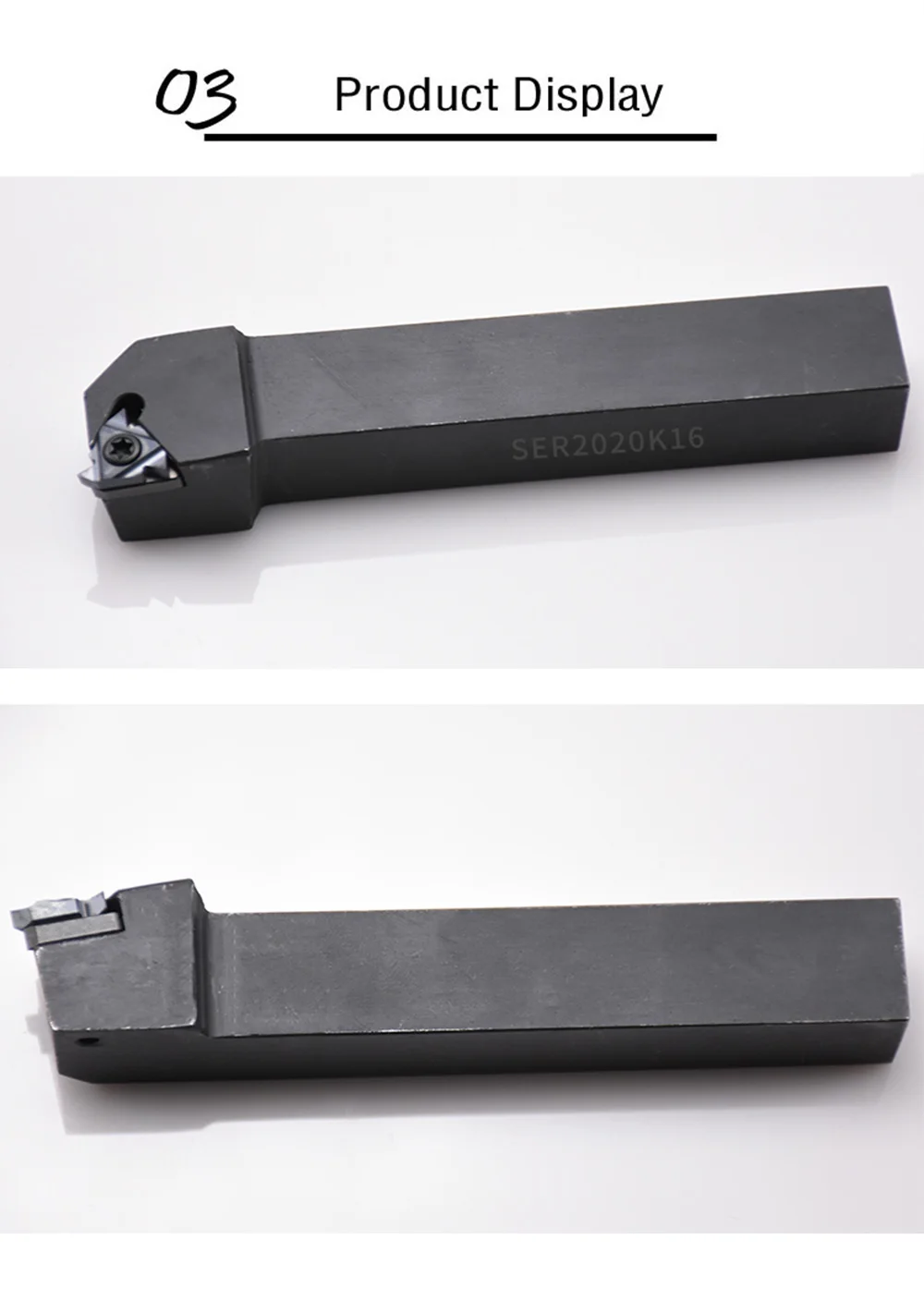 SER1616H16 SER2020K16 Drehmaschine Einsätze Halter Außengewinde Drehen Werkzeug Halter Bohrstange CNC SER Wendeschneidplatten Halter – Detail 5