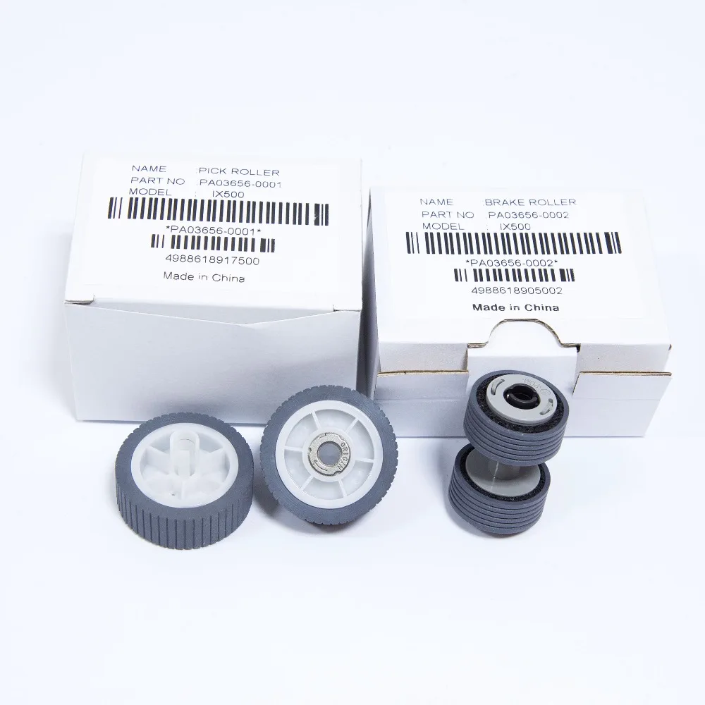 10SET x NEW PA03656-0001 PA03656-0002 for Fujitsu IX500 Pick Up Roller and Brake Roller Scanner Roller Kit