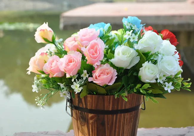 Lojas de fábrica] 6 mei yan wen flores artificiais flores de seda simulação de fábrica flores única flor baixa