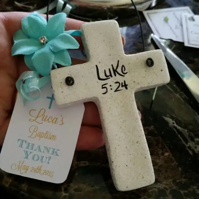 personalize any language First communion tags - Baptism gift tags - Holy Communion favor tags - Christening favor tags image 3
