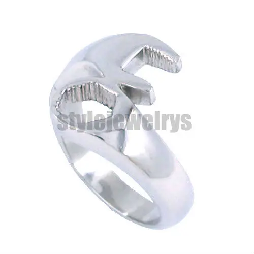 Free shipping! Motorcycle Biker Spanner Ring Stainless Steel Jewelry Cool Motor Biker Ring SWR0046