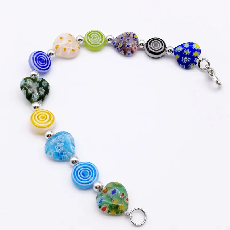 3 PCS Color Paint Glass Bracelet DIY Handmade Murano