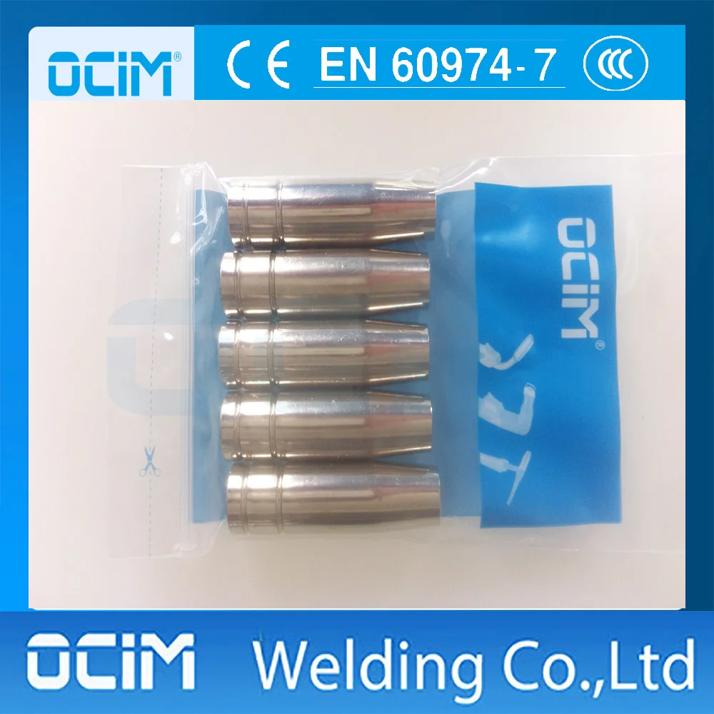 MB15AK 12MM 원추형 노즐 용접 액세서리 실드 컵, 5 개