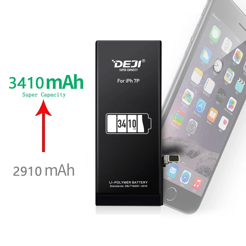 DEJI Original Li-ion High Capacity Battery For iPhone 7P/7Plus Replacement Real 3410mAh Internal Batteries Best Quality