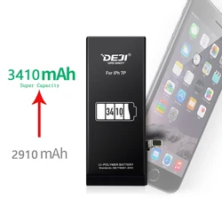 DEJI Original Li-ion High Capacity Battery For iPhone 7P/7Plus Replacement Real 3410mAh Internal Batteries Best Quality