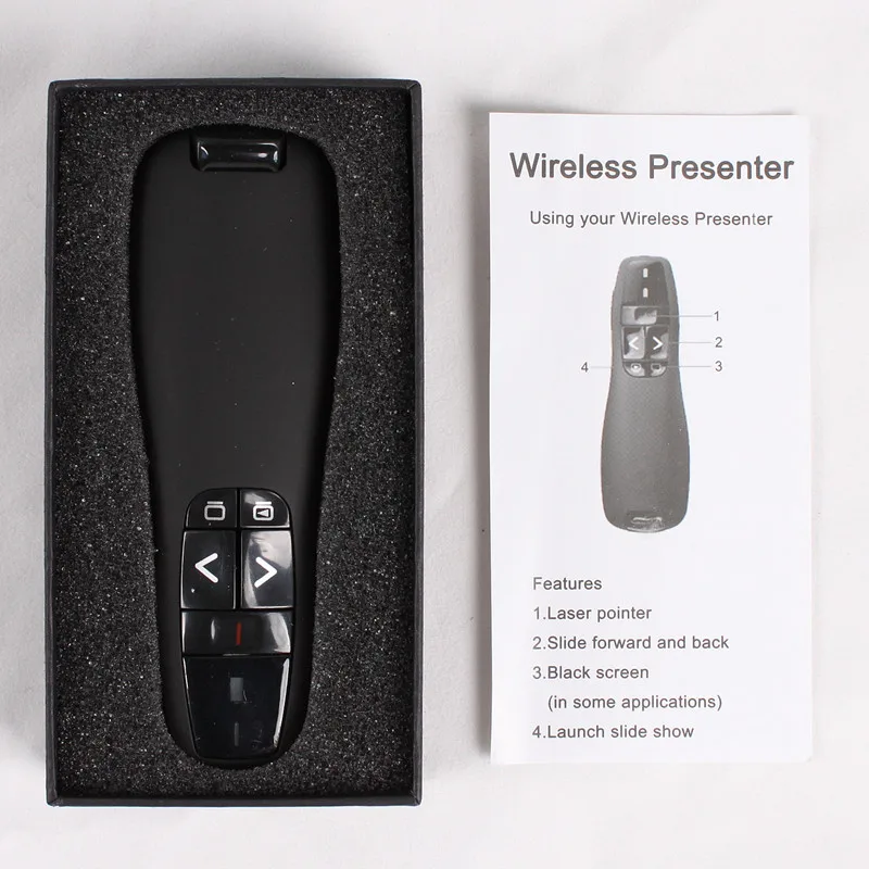 Wireless Remote Control 2.4G USB Presenter Pointer For Powerpoint Windows,  Replacement of R400 PPT controller