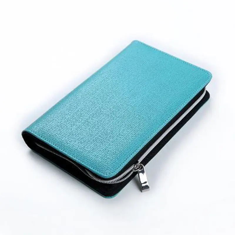 Yiwi Logo Customized Notebook A5 & A6 Business Binder Zipper Bag PU Leather Organizer Planner With Calculator or Memo Pads