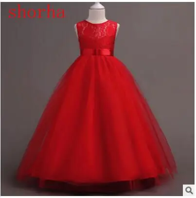 

Fashion Girl Clothes Big Girls Dresses for Wedding Teenager Party Princess Costume Kids Sleeveless Chiffon Gown Children dresses