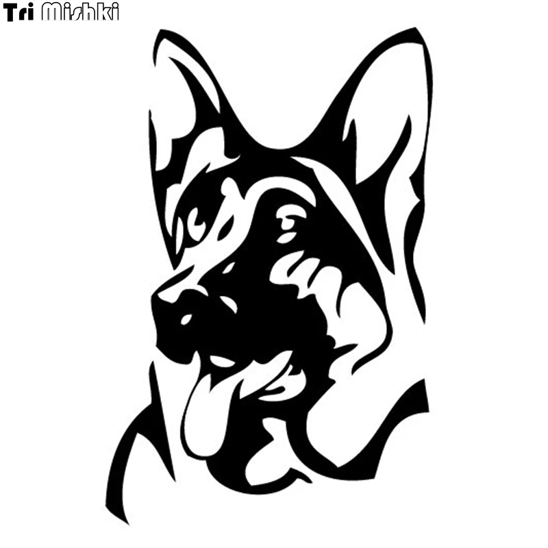 Tri Mishki HZX066 20*13.2cm 1-4 pieces car sticker German Shepherd on board auto car stickers