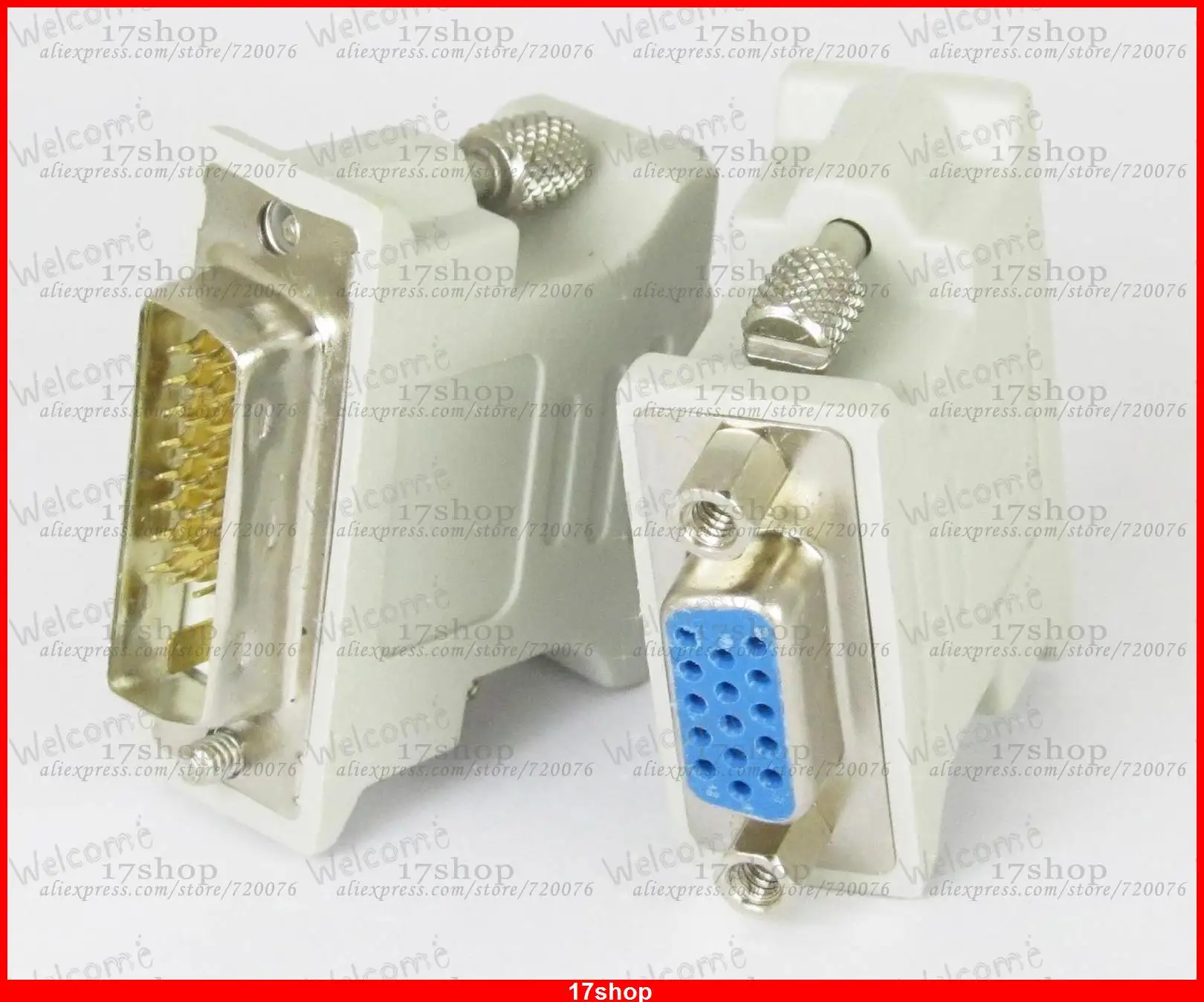 

20pcs x Male DVI-D DVI-I DVI-A to Female DB15 HD SVGA VGA D-sub 15 pin Connector