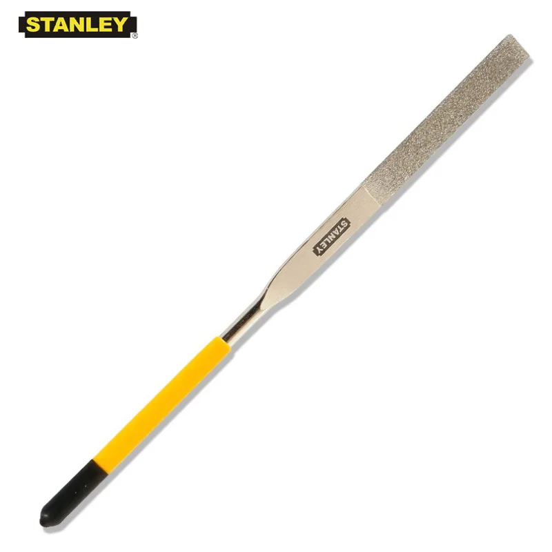 Stanley 1 sztuk 140mm 160mm 180mm diamentowe igły płaskie narzędzie do wykańczania plików 150 grit szlifowanie plików ręcznych stl metalowe