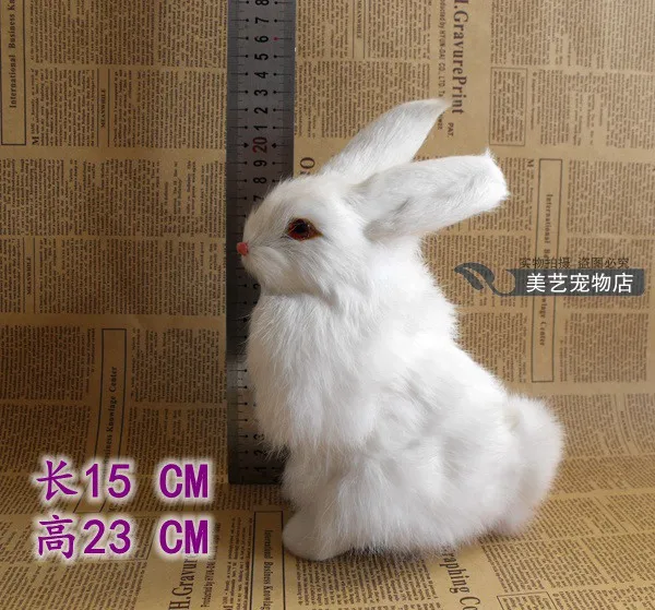 

Simulation rabbit polyethylene&furs rabbit model funny gift about 15cmx23cm