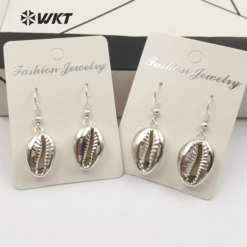 WT-E463 Wholesale New original design earrings natural cowrie shell with cute shell earrings wholesale for women elegant gift