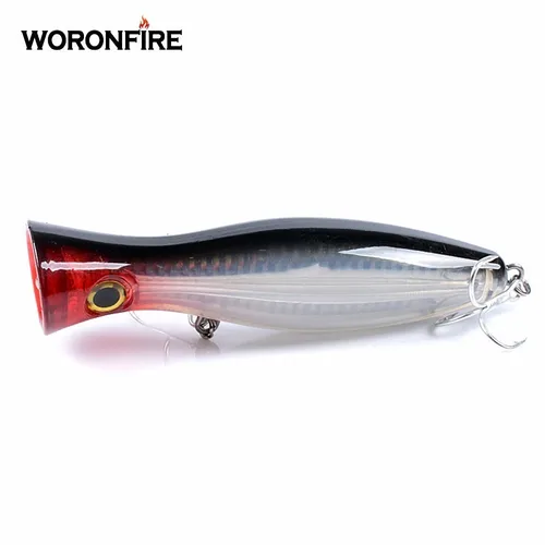 Imagen 2 del producto Señuelos de Pesca en el mar, cebo duro de 12cm, 40g, revestimiento láser, agua superior, Crankbait Wobblers para Lucio