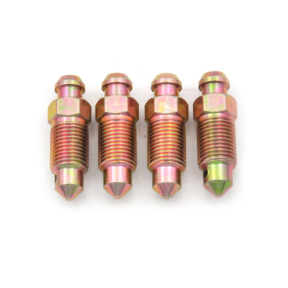 4pcs portable Steel Bleed Screw Nipple M10 x 1.0mm Motorcycle Bike Brake Caliper