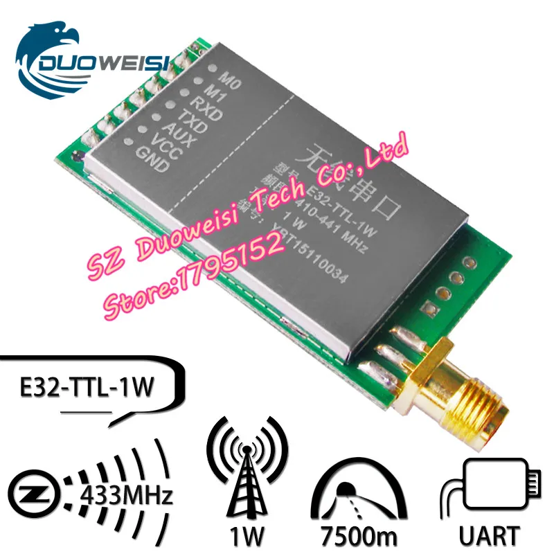 E32-TTL-1W E32-433T30D 1W high power SX1278 / 1276 wireless modules 433M long distance data transmission LORA spread over SI4432