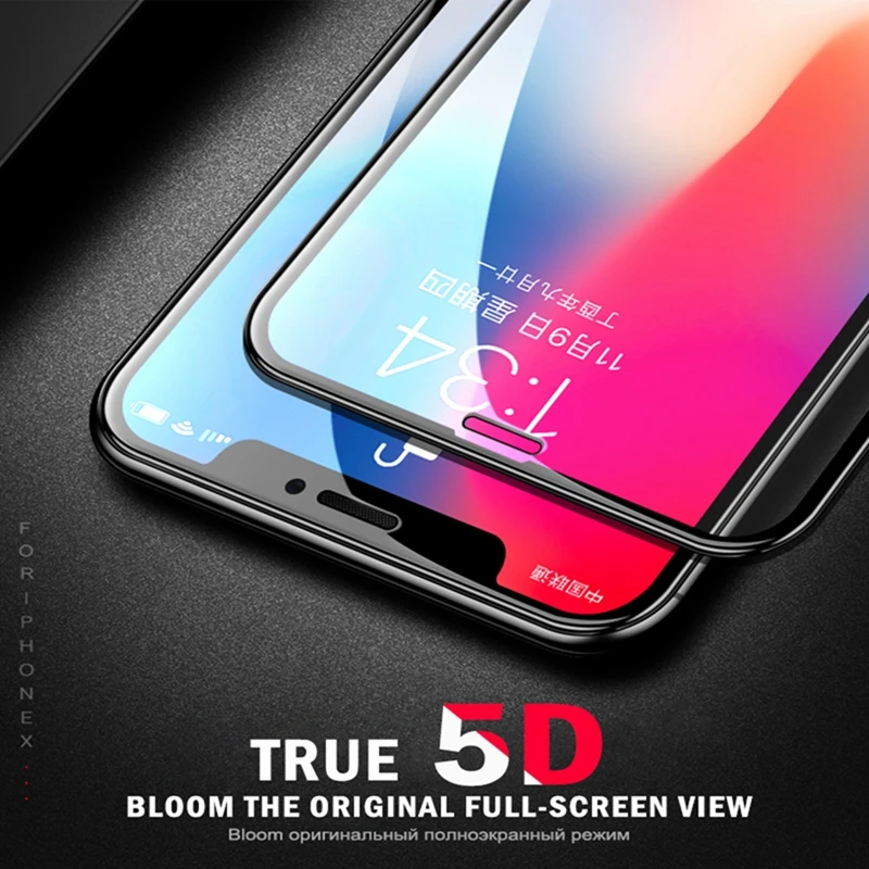 5D Anti-fingerprint Protective Glass for iPhone 7 8 Plus 11 12 Pro Max Screen Protector Tempered Glass on iPhone XR X XS Max 6 s