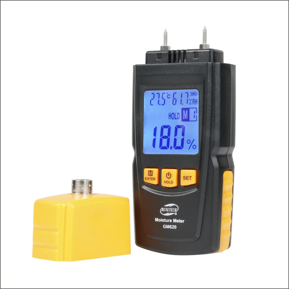 BENETECH Wood Moisture Meter Digital Humidity Tester Portable Wood Moisture Meter Handhe 2~70% Electrical Woodworking Hygrometer