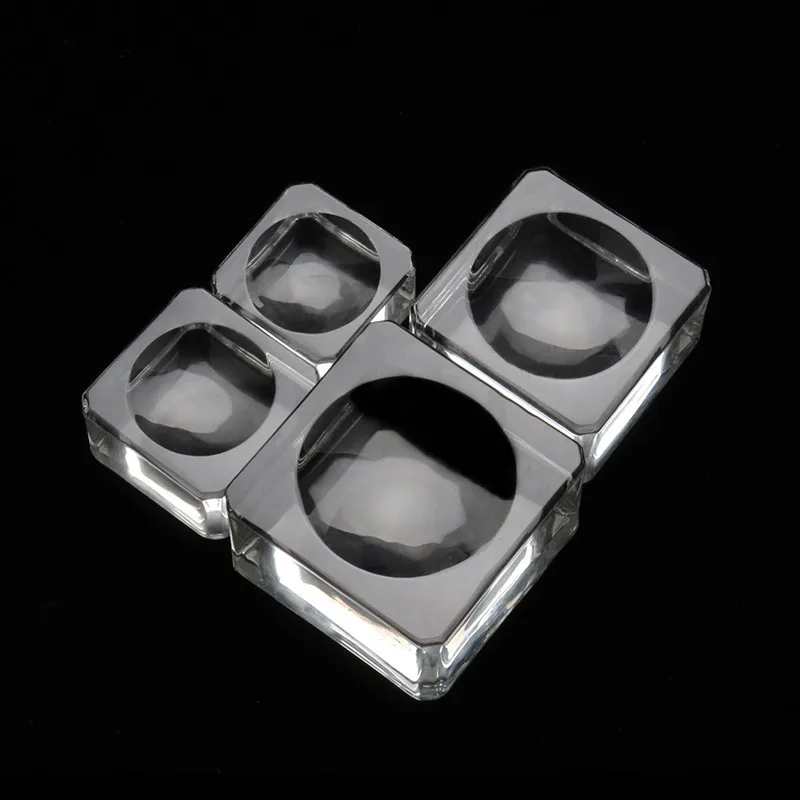 1pcs Crystal Glass Glue Pallet Lash Holder Eyelash Glue Holder False Lashes Stand Extension Square Glass Glue Pallets