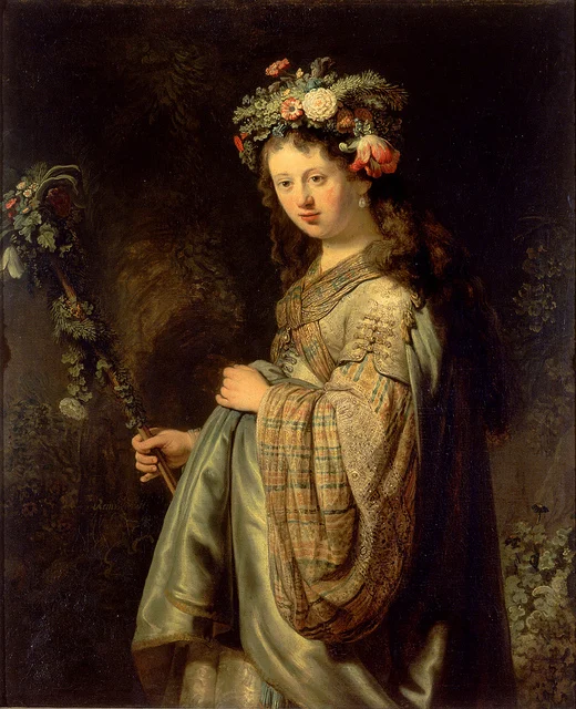 

100% handmade Oil Painting Reproduction on linen canvas, flora-1634 by Rembrandt Van Rijn,Rembrandt Oil Painting
