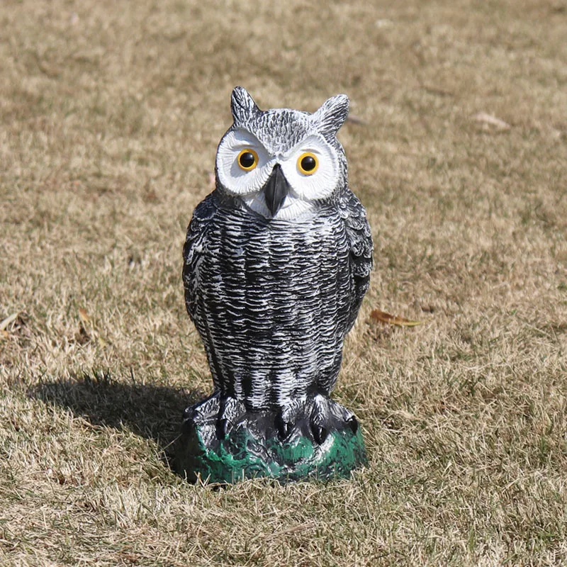 

Garden Decor Owl Statue PE Outdoor Scare Rats Birds Simulated Animal Hunting Baits For Home Desk Garden Decor Ornament