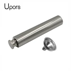 UPORS 2OZ Hip Flask with Wine Funnel Portable Mini Stainless Steel Whiskey Flask Flat Bottom Tube Alcohol Bottle