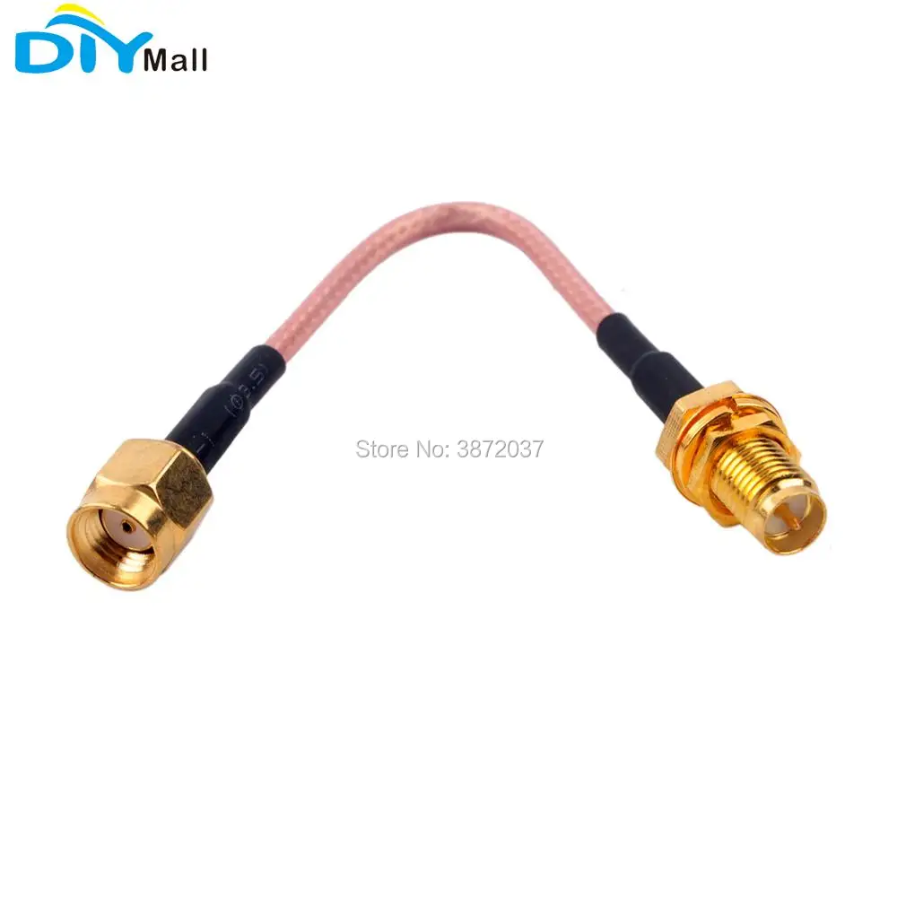 10 pz/lotto 10 centimetri RP SMA Maschio a RP SMA Femmina Coassiale Cavo di Prolunga Antenna per la Connessione Wifi del Router
