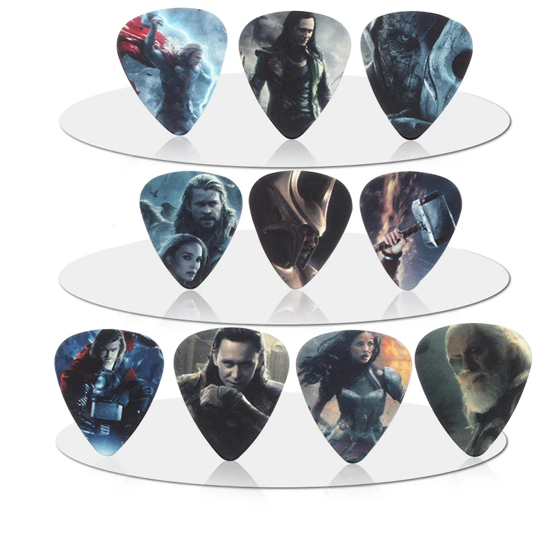 SOACH 10PCS 0.46mm high quality guitar picks two side pick ukulele bass guitar picks earrings DIY Mix picks Guitar Accessories