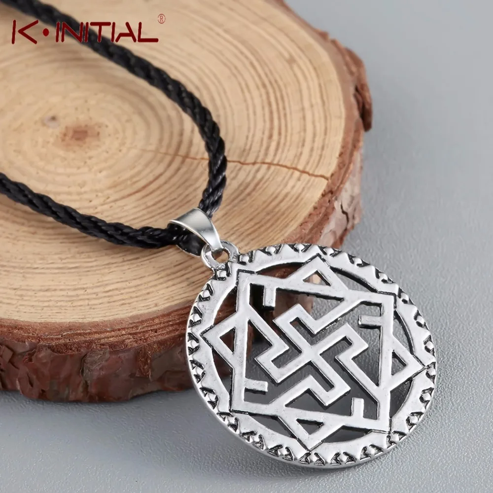 Kinitial Valkyrie Symbole Slavic Pendant Necklace Viking Nordic Amulet Viking Norse Jewelry Scandinavian Fashion Ethnic Necklace