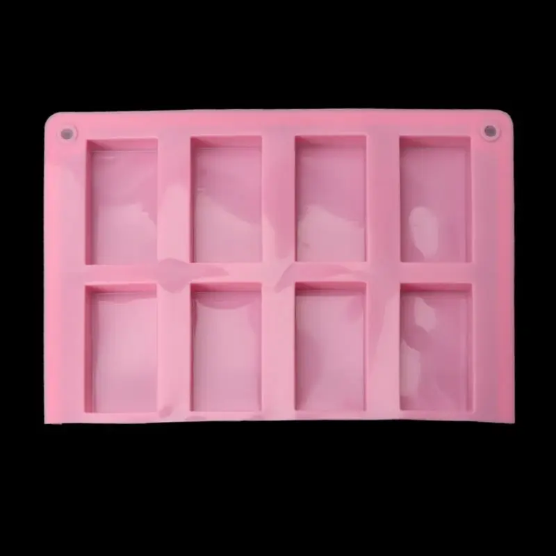 8 Cavities Rectangle Cuboid Silicone Mold Soap Dried Flower Resin Mold DIY Tools