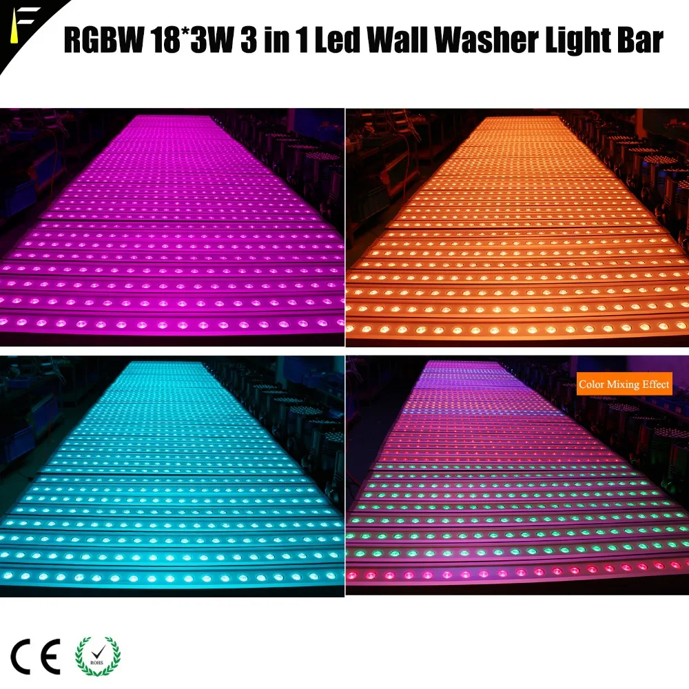 Ocean Park Lights Uplighting Venue Wall Wash Light Washer Bar RGBW 18*4w For Stage/Entertainment halls/Dico Night Club