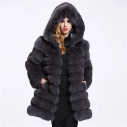 ZADORIN Winter Luxury Faux Mink Fur Coat Hooded Women Thick Warm Fluffy Faux Fur Jacket Ladies Coats Black Pink Fur Pele